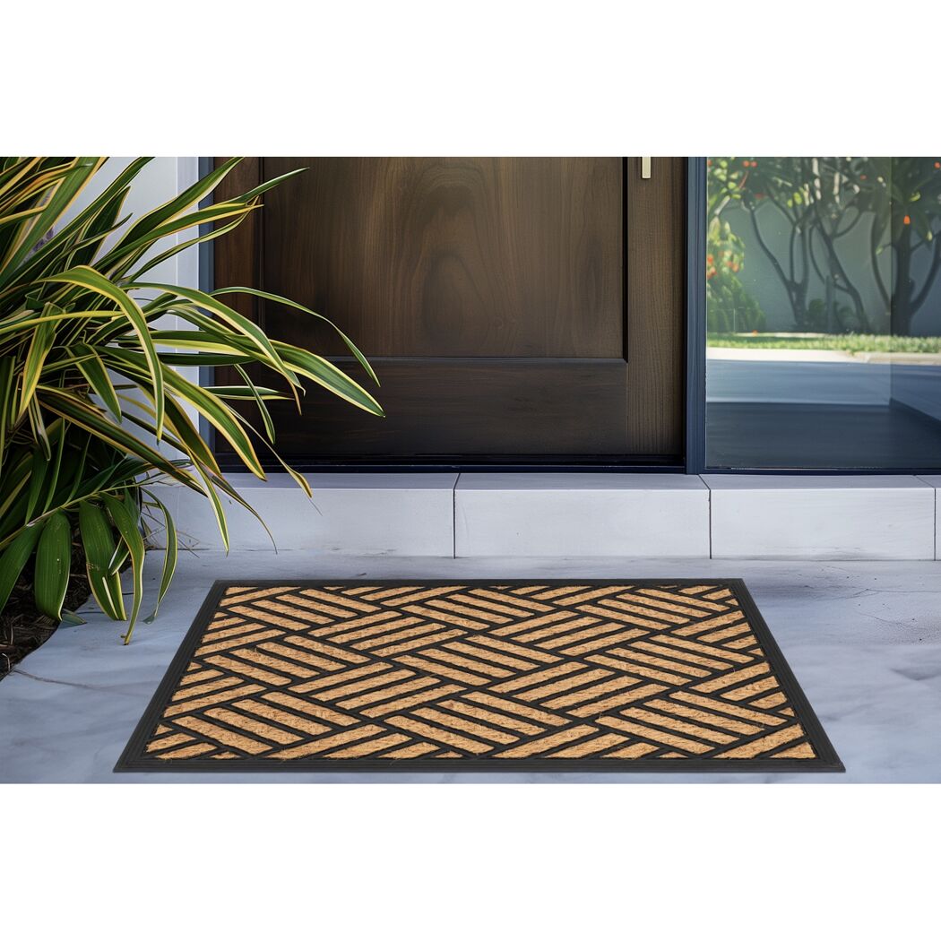 Fußmatte 'Bali Design 504' naturfarben/schwarz 40 x 60 cm
