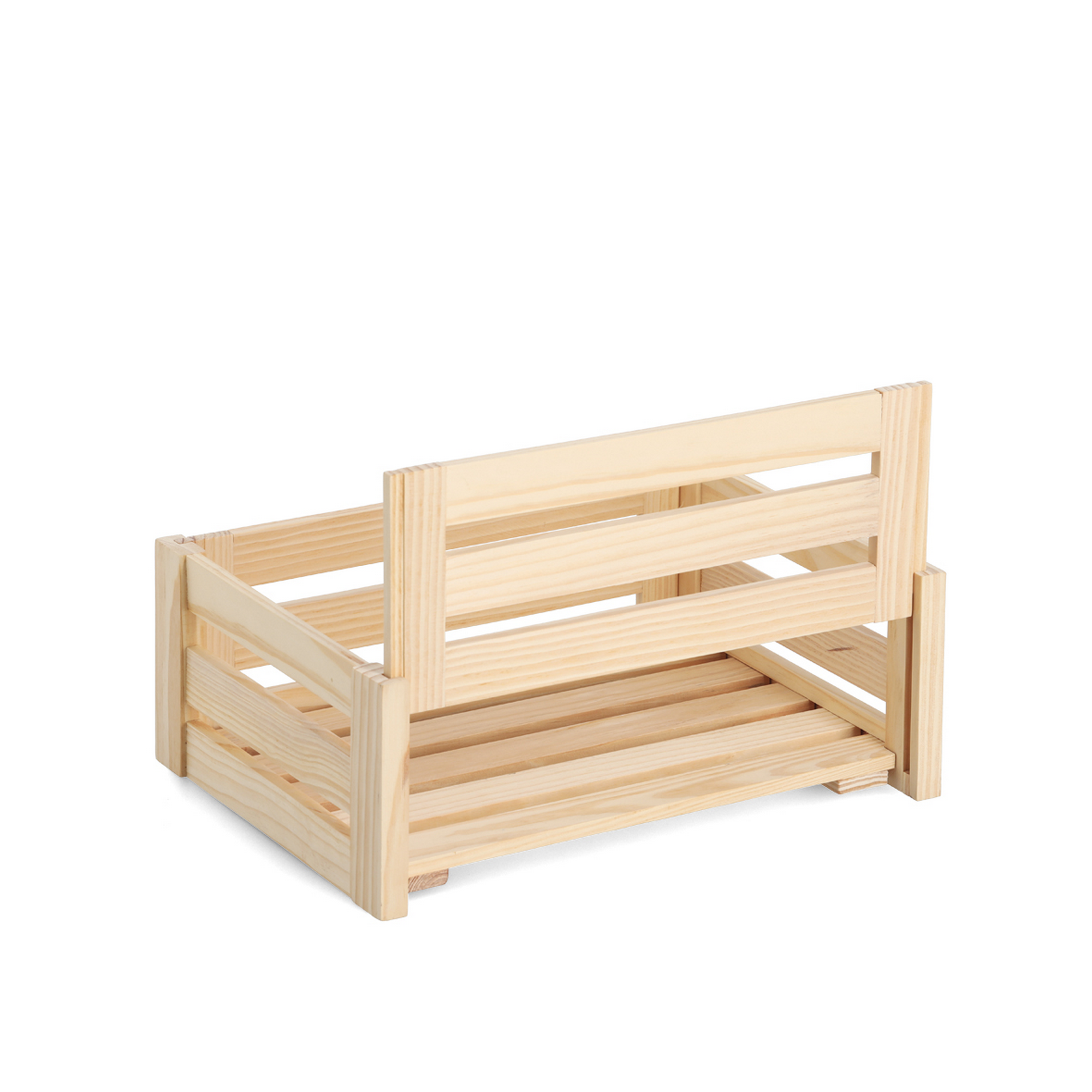 Aufbewahrungskiste 'Leisten' Kiefer 40 x 15 x 30 cm