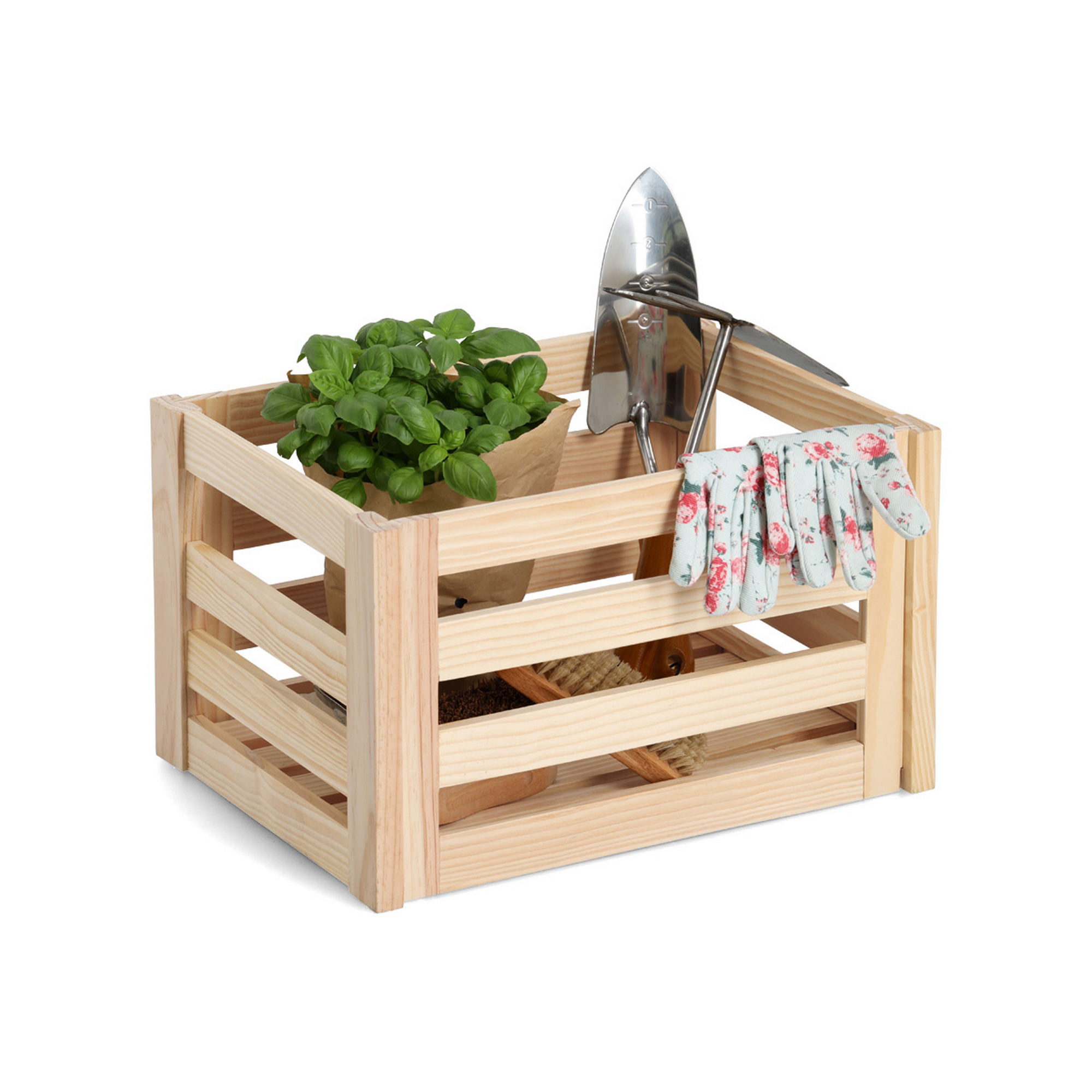 Aufbewahrungskiste 'Leisten' Kiefer 40 x 24 x 30 cm