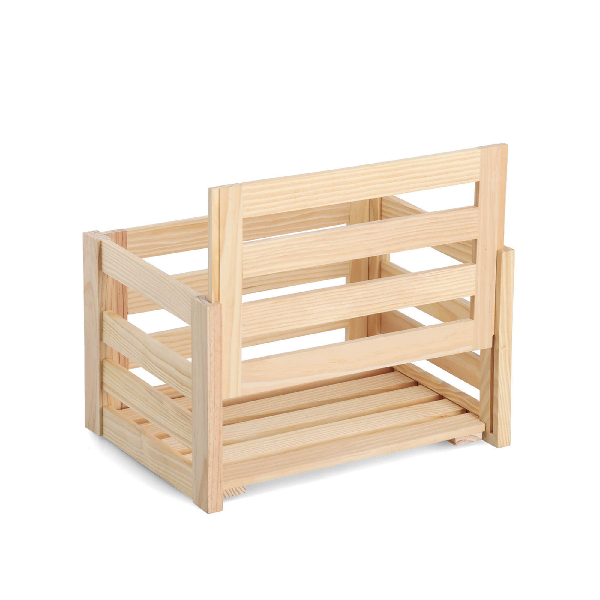 Aufbewahrungskiste 'Leisten' Kiefer 40 x 24 x 30 cm