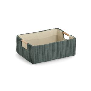 Aufbewahrungskorb Baumwolle/Polyester/Holz 27 x 10 x 19 cm