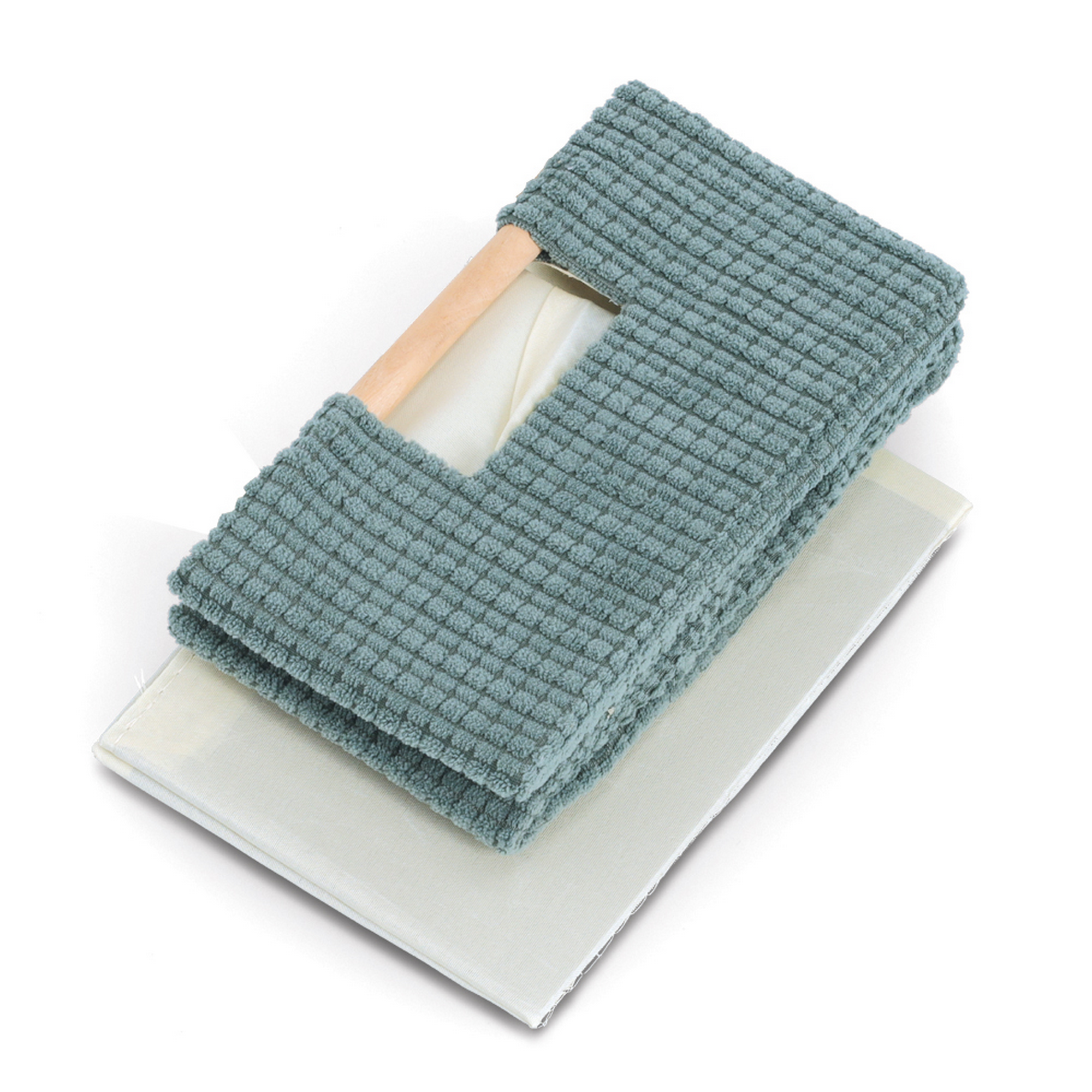 Aufbewahrungskorb Baumwolle/Polyester/Holz 34 x 13 x 23,5 cm