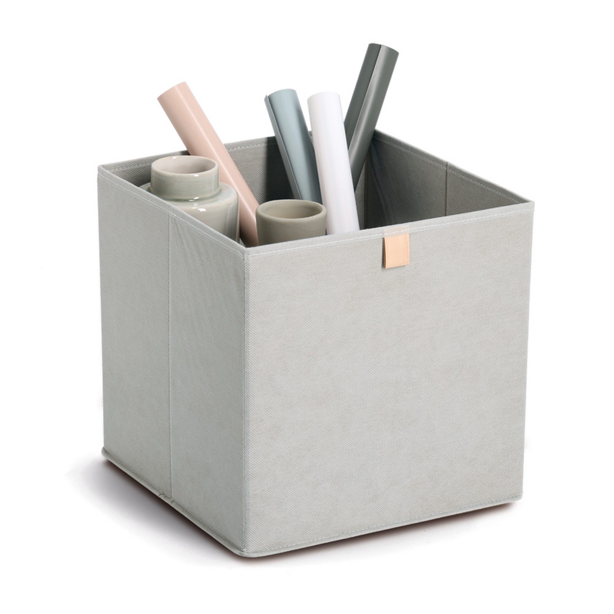 Aufbewahrungsbox Vlies grau 32 x 32 x 32 cm