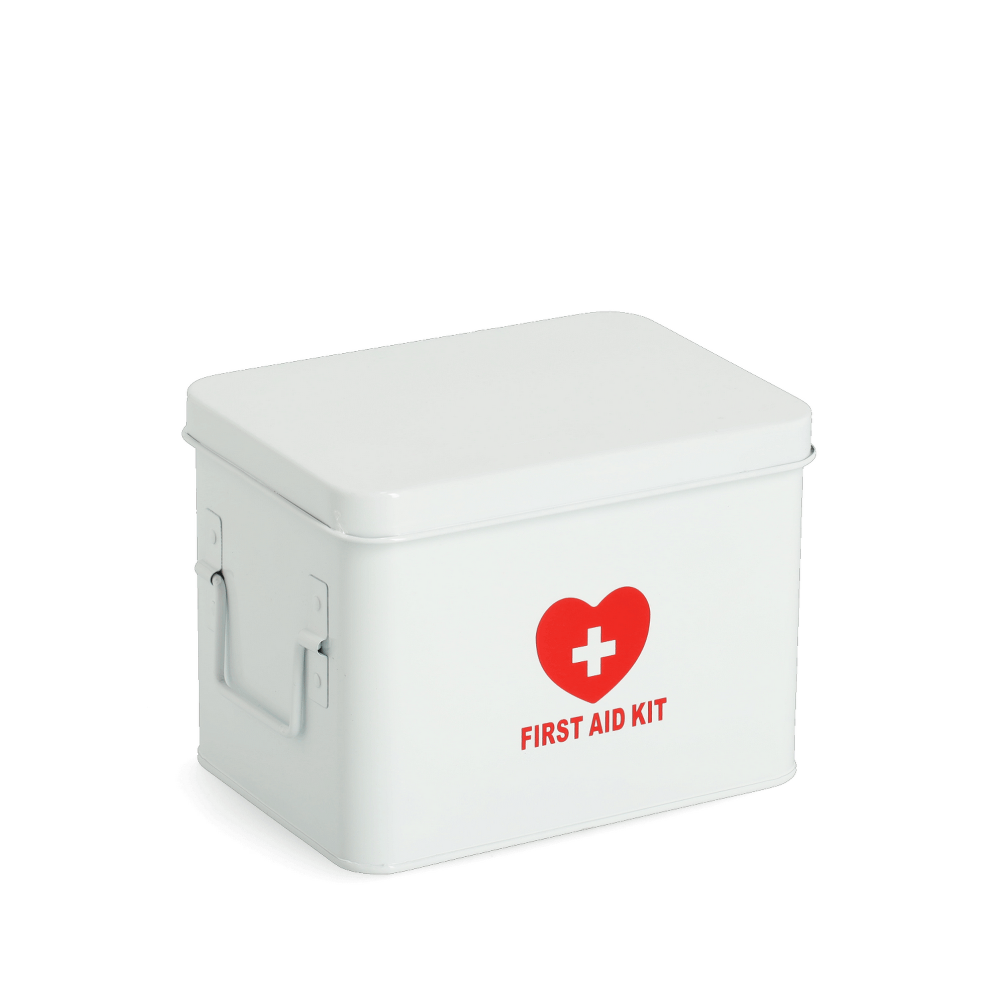 Medizinbox Metall weiß 22 x 16 x 16 cm