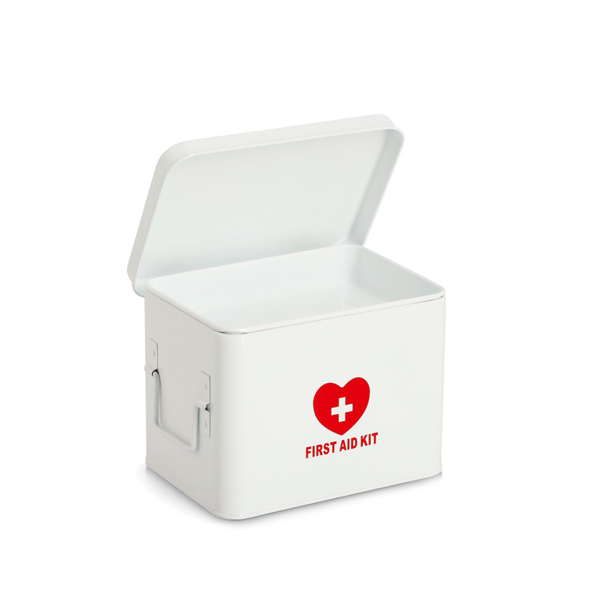 Medizinbox Metall weiß 22 x 16 x 16 cm