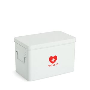 Medizinbox Metall weiß 32 x 20,5 x 19 cm