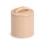 Vorratsdose Metall/Gummibaum mandelfarben 850 ml 11,3 x 13,7 x 11,3 cm