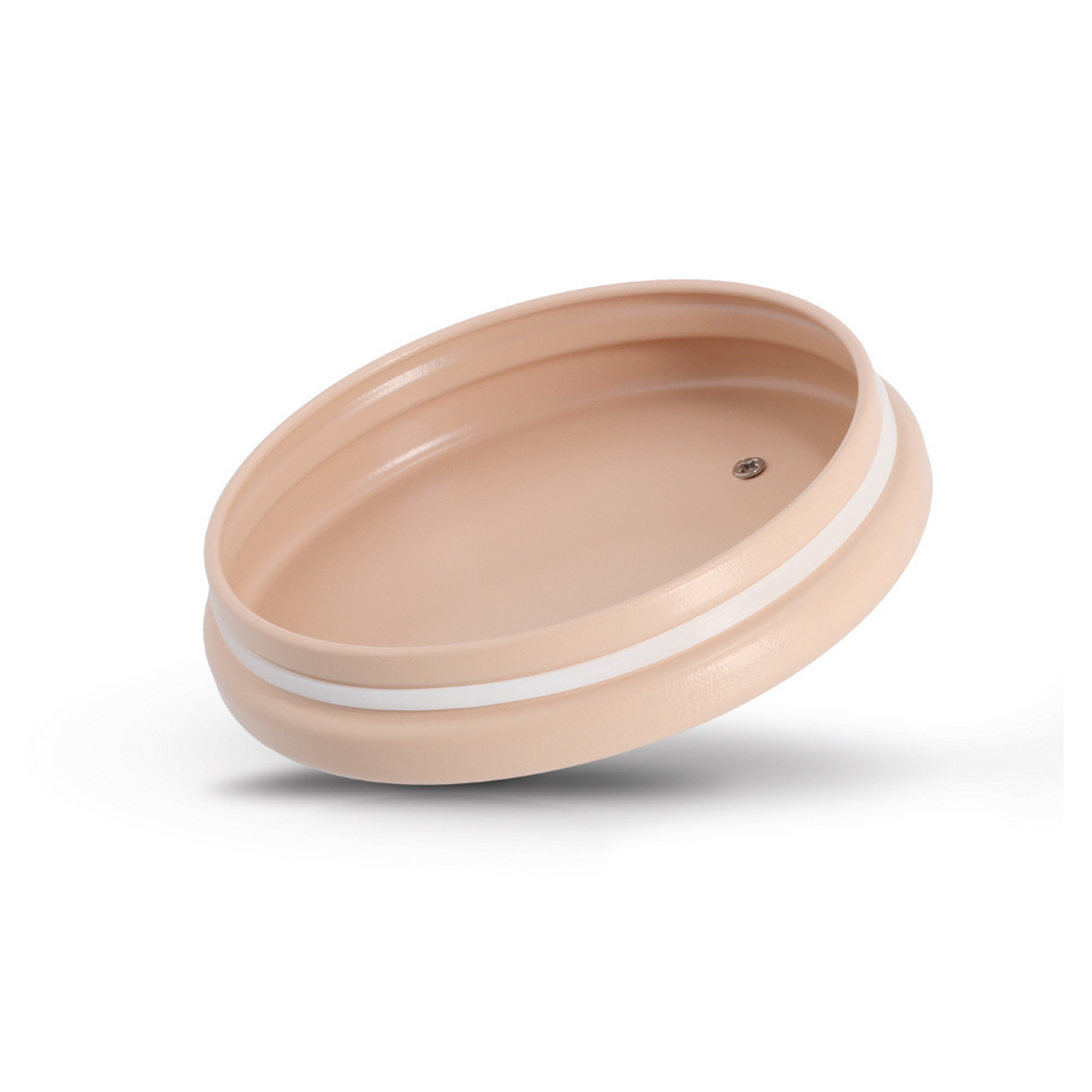 Vorratsdose Metall/Gummibaum mandelfarben 850 ml 11,3 x 13,7 x 11,3 cm