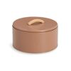 Vorratsdose Metall/Gummibaum moccafarben 2,4 l 22 x 13,5 x 22 cm