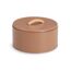 Vorratsdose Metall/Gummibaum moccafarben 2,4 l 22 x 13,5 x 22 cm