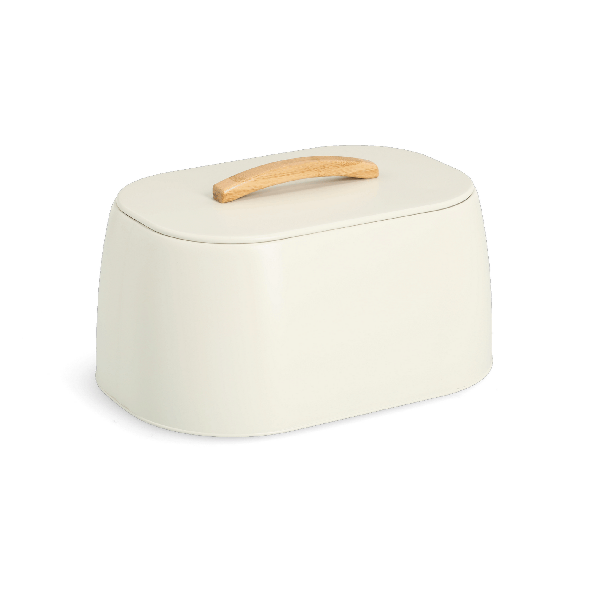 Brotkasten Metall/Gummibaum creme 33,5 x 18,3 x 23,5 cm