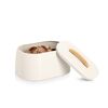 Brotkasten Metall/Gummibaum creme 33,5 x 18,3 x 23,5 cm
