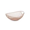 Obstkorb Metall moccafarben 33 x 11,5 x 26 cm