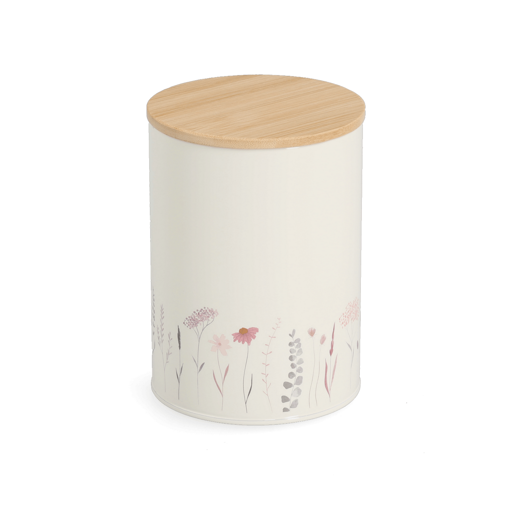 Vorratsdose 'Flowers' mit Bambusdeckel 1,4 l 11,5 x 16 x 11,5 cm