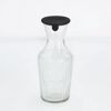 Glaskaraffe mit Silikondeckel schwarz 1200 ml 11 x 25,5 x 11 cm
