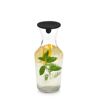 Glaskaraffe mit Silikondeckel schwarz 1200 ml 11 x 25,5 x 11 cm