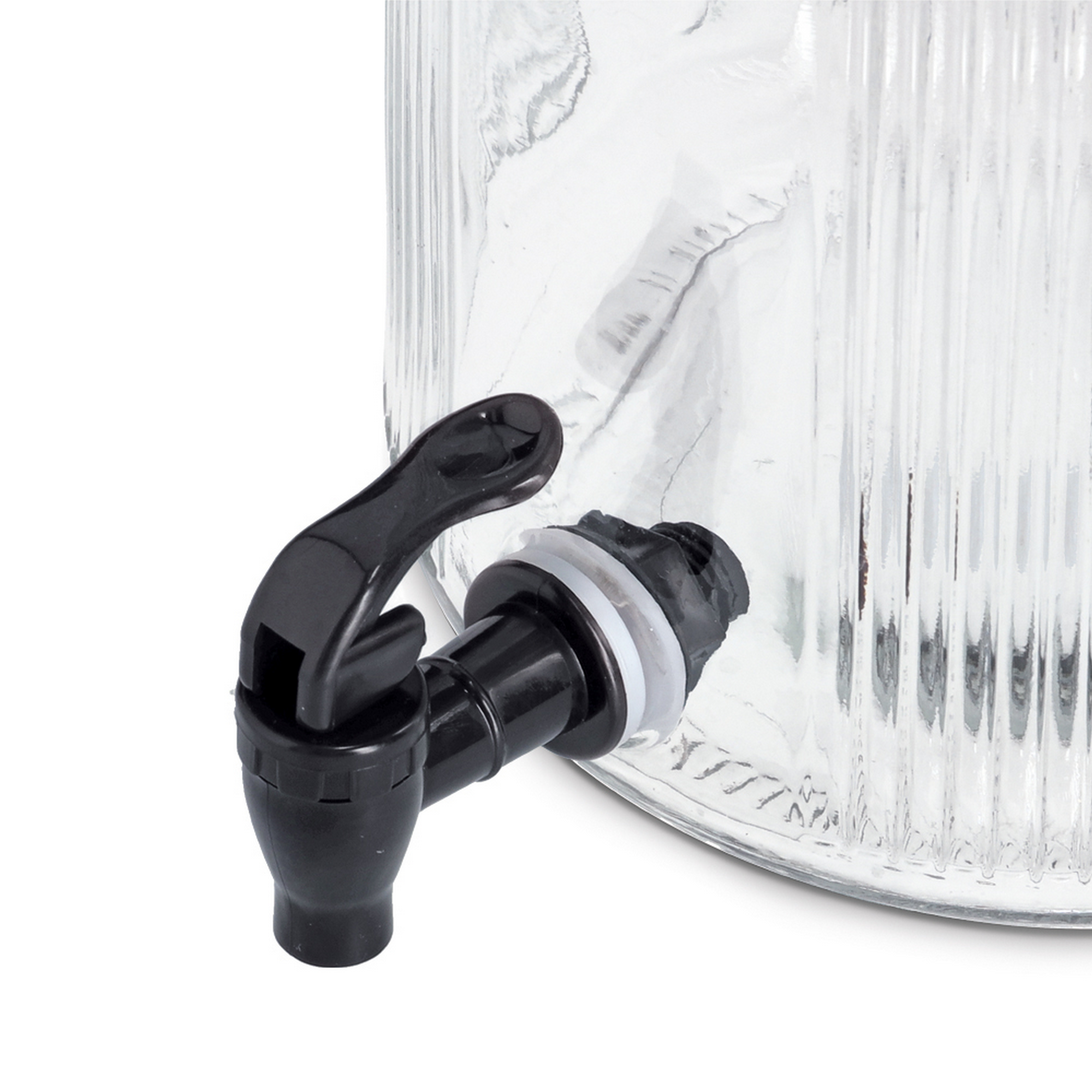 Getränkespender Glas/Metall 3900 ml 16 x 25 x 16 cm