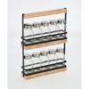 Gewürzständer-Set Glas/Metall/Bambus 11-teilig 22,7 x 30 x 4,7 cm
