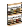 Gewürzständer-Set Glas/Metall/Bambus 11-teilig 22,7 x 30 x 4,7 cm