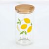 Vorratsglas 'Lemon' mit Bambusdeckel 850 ml 9 x 17 x 9 cm