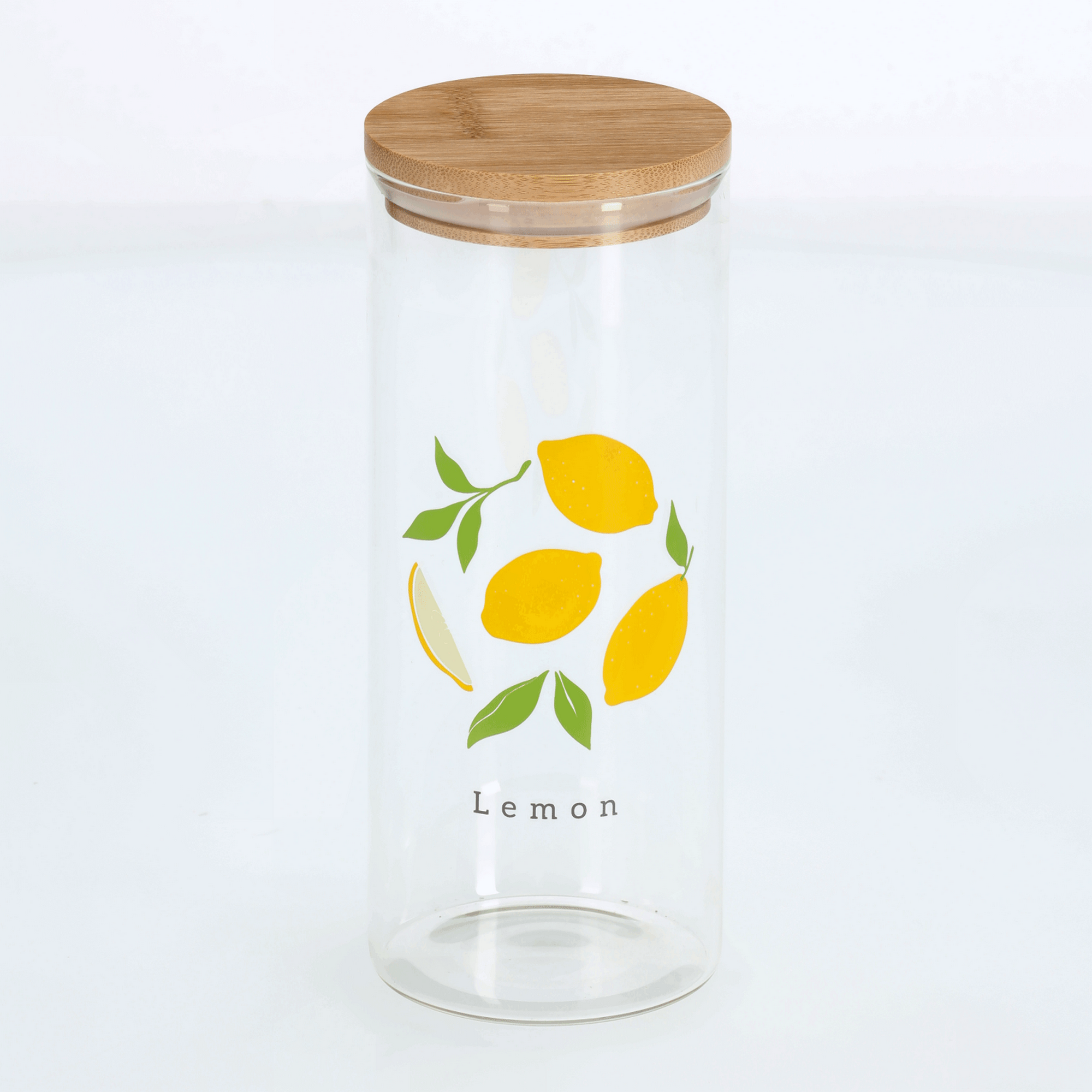 Vorratsglas 'Lemon' mit Bambusdeckel 1,15 l 9 x 22,5 x 9 cm