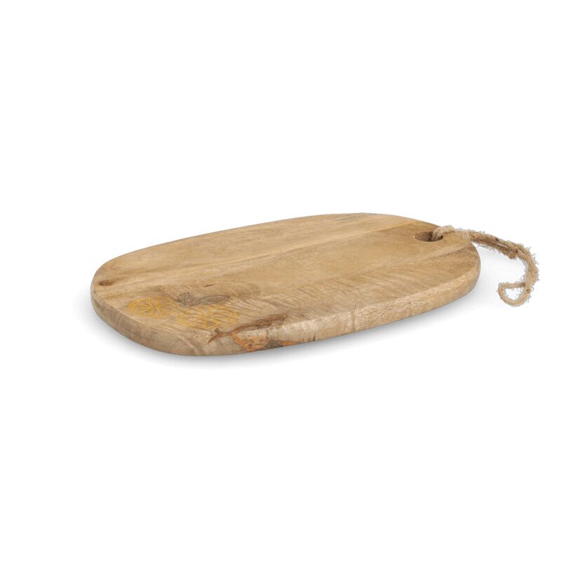 Schneide-/Servierbrett 'Lemon' Mangoholz 38 x 2 x 25 cm