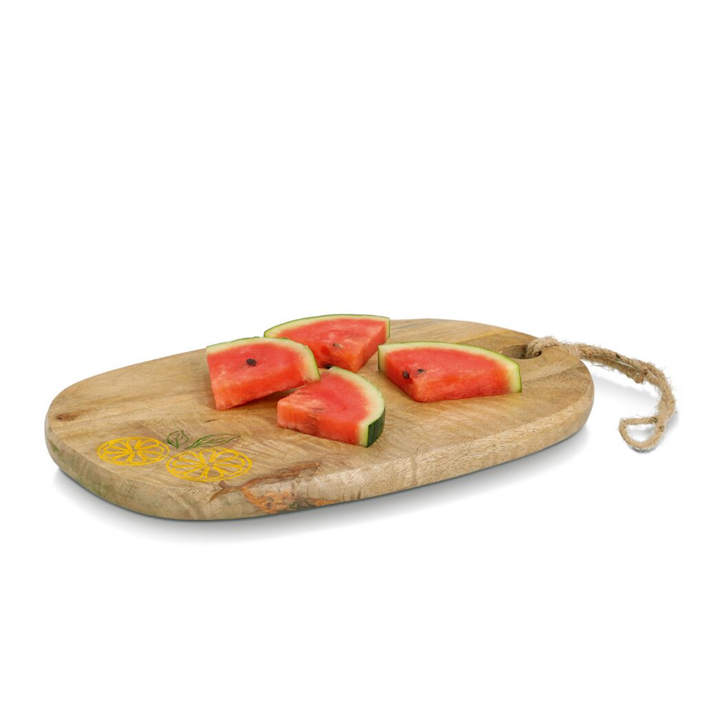 Schneide-/Servierbrett 'Lemon' Mangoholz 38 x 2 x 25 cm