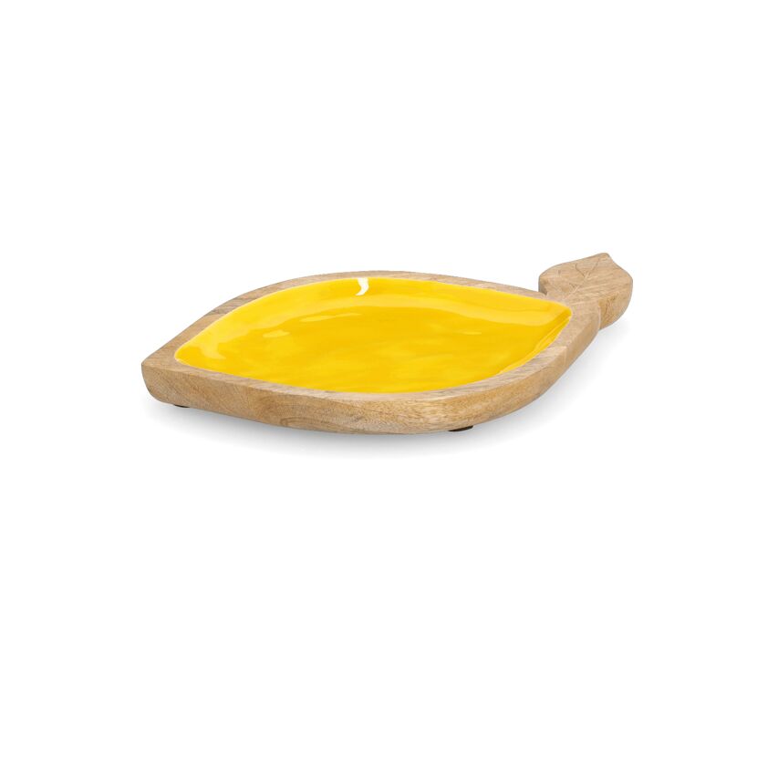 Servierschale 'Lemon' Mangoholz 37 x 2 x 23 cm