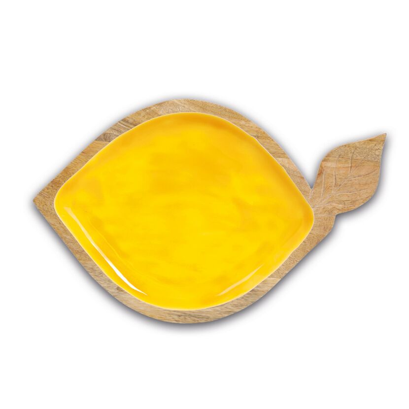 Servierschale 'Lemon' Mangoholz 37 x 2 x 23 cm