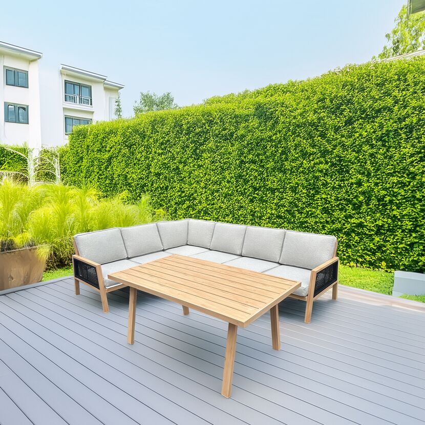 Loungemöbelset 'Monaco' mit Tisch auf Terrasse