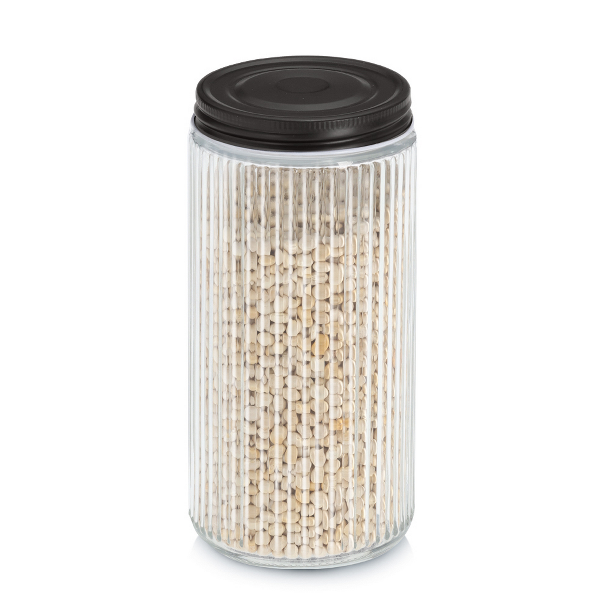 Vorratsglas mit Metalldeckel 950 ml 9,3 x 19,5 x 9,3 cm