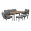 Loungemöbelset 'Bozen' Aluminium mit grauen Polstern