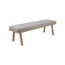Gartenbank 'Monaco' grau/braun 140 x 40 x 40 cm