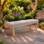 Gartenbank 'Monaco' grau/braun 140 x 40 x 40 cm