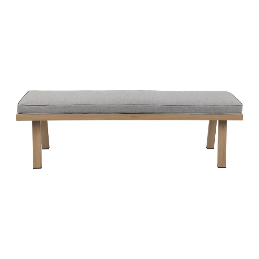 Gartenbank 'Monaco' grau/braun 140 x 40 x 40 cm