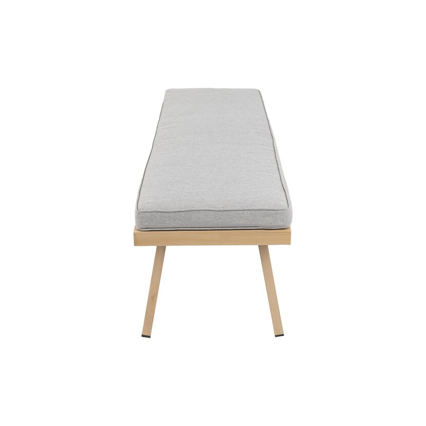 Gartenbank 'Monaco' grau/braun 140 x 40 x 40 cm