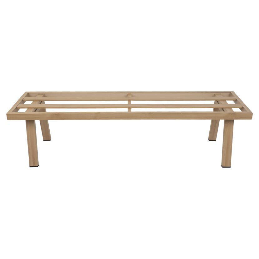 Gartenbank 'Monaco' grau/braun 140 x 40 x 40 cm
