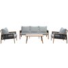 Loungemöbelset 'Monaco' mit Sofa, zwei Sesseln und Couchtisch.