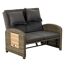 Loungesofa 'Bahia Tobago' grau/beige 117 x 90 x 74 cm