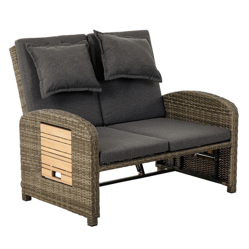 Loungesofa 'Bahia Tobago' grau/beige 117 x 90 x 74 cm