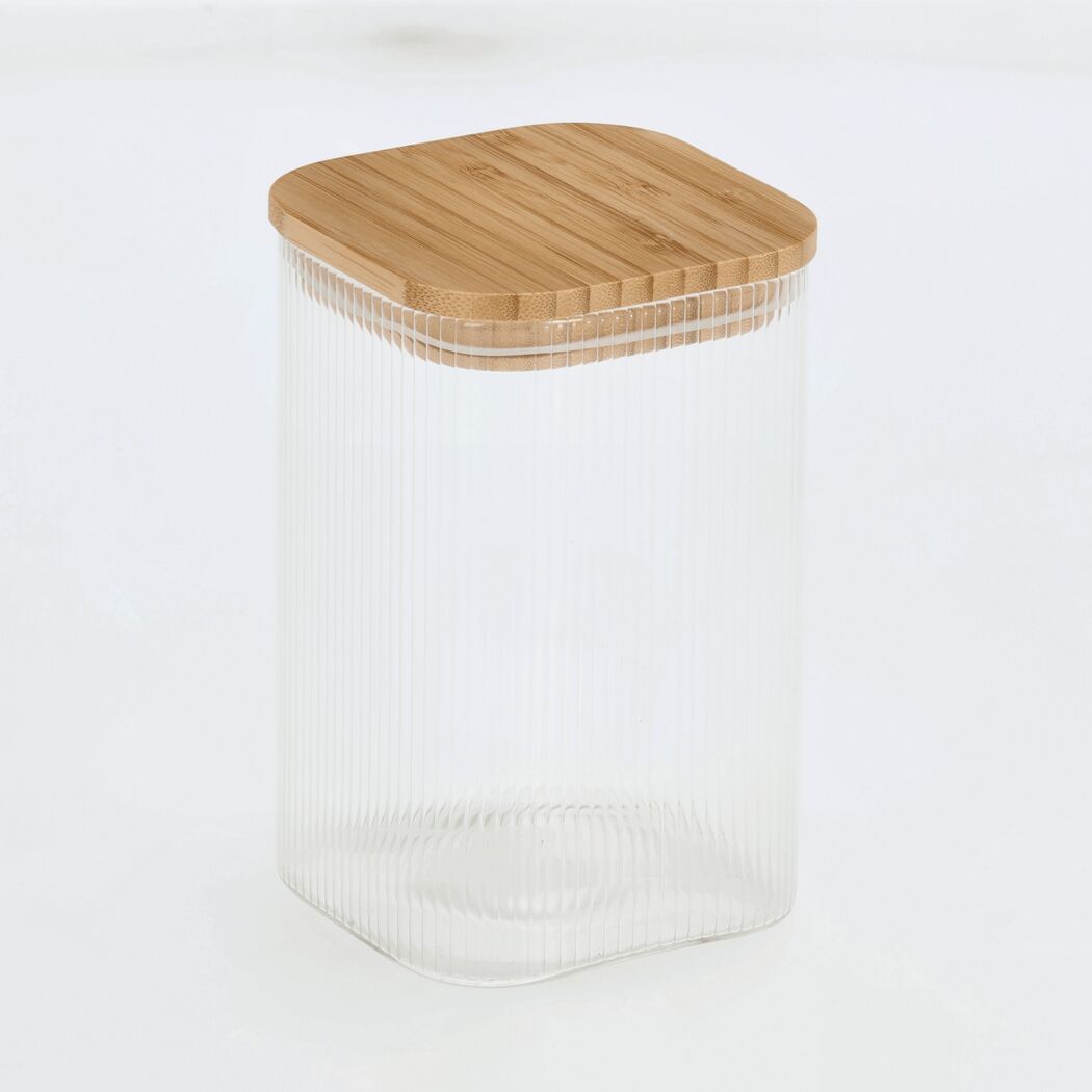 Vorratsglas mit Bambusdeckel 1,15 l 10 x 15,5 x 10 cm