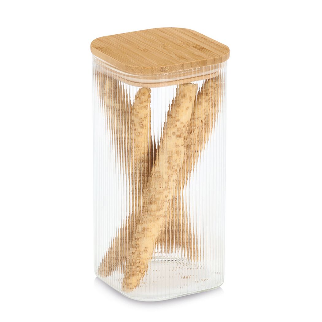 Vorratsglas mit Bambusdeckel 1,5 l 10 x 20,5 x 10 cm