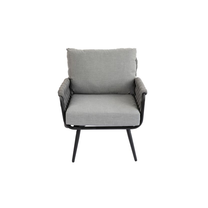 Loungesessel 'Madeira' mit grauen Kissen und Aluminiumgestell