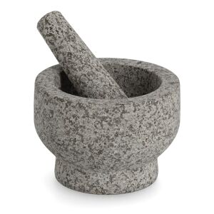 Mörser & Stößel-Set Granit grau 14 x 10 x 14 cm