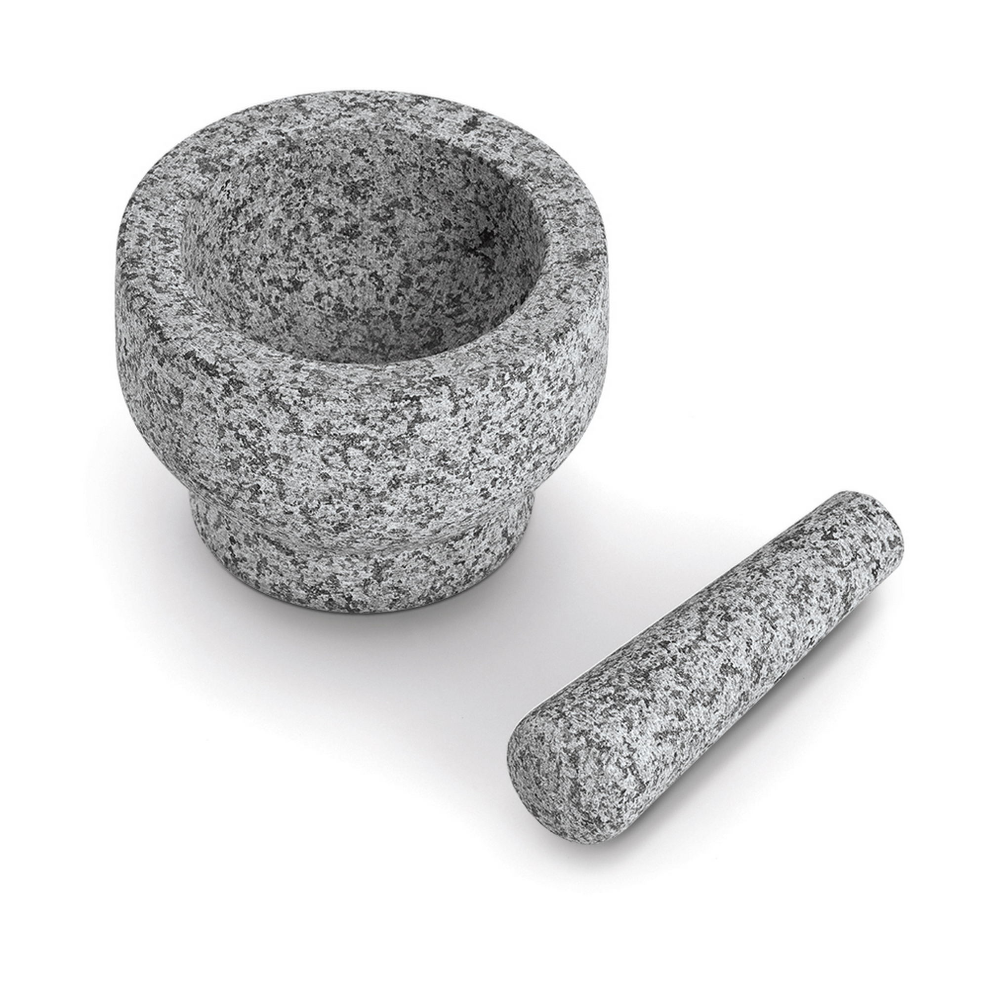 Mörser & Stößel-Set Granit grau 14 x 10 x 14 cm