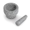 Mörser & Stößel-Set Granit grau 14 x 10 x 14 cm