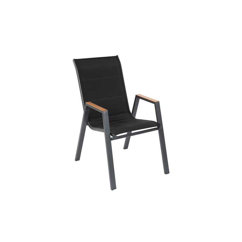 Stapelstuhl 'Malta' grau/anthrazit 54 x 91 x 74 cm