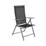 Klappstuhl 'Malta' grau/schwarz 57 x 106 x 68 cm