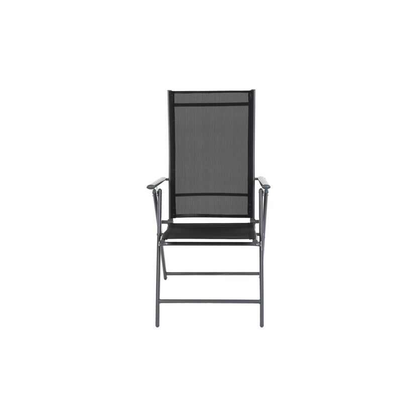 Klappstuhl 'Malta' grau/schwarz 57 x 106 x 68 cm