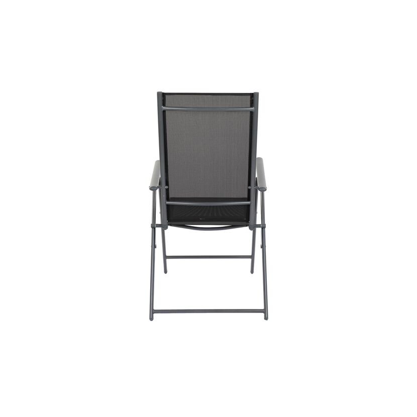 Klappstuhl 'Malta' grau/schwarz 57 x 106 x 68 cm